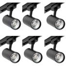 Kit 6 Spots Para Trilho 10w 4000K Preto 2 em 1 Embuled Kit 6 Spots Para Trilho 10w 4000K Preto 2 em 1 Embuled