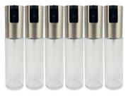 kit 6 Spray Pulverizador Borrifador Dosador Para Azeite Vinagre Frasco De Vidro Acabamento Aço Inoxidável