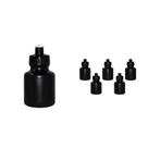 Kit 6 Squeezes 300Ml Preto Plástico Premium