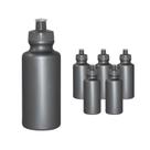 Kit 6 Squeezes 550Ml Prata Plástico Premium