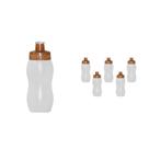 Kit 6 Squeezes Wave 250Ml Tampa Fibra Madeira Green