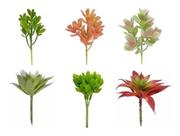 Kit 6 Suculentas Grande Plantas Artificial Verde Decoração Enfeite Casa Jardim
