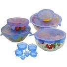 Kit 6 Super Tampas Potes Universal Stresh Silicone Premium