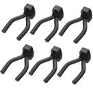 Kit 6 Suporte Parede Violão Guitarra Baixo Ukulele Viola Cavaco Ajustável Instrumento Musical 6 un
