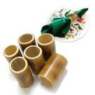 Kit 6 Suporte Porta Guardanapo Anel de Bambu Natural para Decoração de Mesa Festa Jantar Modelo Liso sem Nó