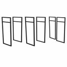 Kit 6 Suporte Prateleira Industrial 36cm Metalon Preto