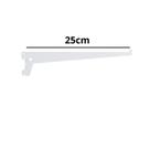 Kit 6 Suporte Simples Para Trilho Cremalheira 25 Cm Branco