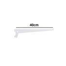 Kit 6 Suporte Simples Para Trilho Cremalheira 40 Cm Branco