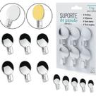 Kit 6 Suportes Cabide Adesivo Gancho De Parede Toalha