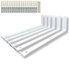 Kit 6 Suportes Fixo De Parede 40cm Mão Francesa Aço Alta Resistência Para Prateleira Formato L