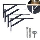 Kit 6 Suportes Mão Francesa para Prateleira 30 cm + Kit Instalação