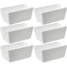 Kit 6 Suportes para Sachês Molhos 11x6,5x5,1cm Branco Organizador Uno Coza de Mesa