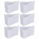 Kit 6 Suportes Porta Guardanapos de Mesa Plástico Branco Restaurante Lanchonete Bar