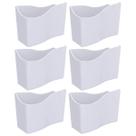Kit 6 Suportes Porta Guardanapos de Mesa Plástico Branco Restaurante Lanchonete Bar