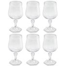 Kit 6 Taça Plástica Para Água Suco Chá Gin Festa 350ml Axe Transparente - Uz Kit 6 Taça Plástica Para Água Suco Chá Gin Festa 350ml Axe Transparente - Uz