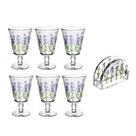 Kit 6 Taças 240ml Porta Guardanapo Água Suco Cristal Mesa