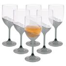 Kit 6 Taças 400ml Para Vinho Champanhe Acrílico Translúcido Jogo Taças Bebidas Sucos Champagne Espumante Para Festas Balada Eventos