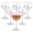 Kit 6 Taças 500ml Translúcidas Cores Para Servir Vinho Gin Tônica Drinks Caipirinha Suco Jogo Taças Sem BPA Para Festa Praia Piscina Churrasco