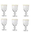 Kit 6 Taças Com Borda Dourada Para Água E Vinho Lavin 260ml Hauskraft