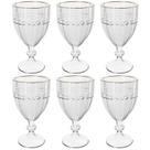 Kit 6 Taças Cristal 330ml Fio de Ouro Imperial Lyor Avulsa S