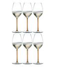 Kit 6 Taças de Champagne Fatto a Mano Haste Colorida Riedel Kit 6 Taças de Champagne Fatto a Mano Haste Colorida Riedel