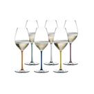 Kit 6 Taças de Champagne Fatto a Mano Haste Colorida Riedel
