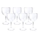 Kit 6 Taças de Gin Acrílico Cristal 450ml p/ Festas Eventos Casamentos Aniversários Confraternização