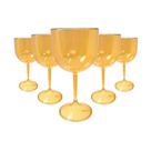 Kit 6 Taças de Gin Acrílico Cristal Colorido 450ml p/ Festas Eventos Aniversários Confraternização