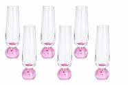 KIT 6 Taças de Vidro champagne base em esfera 300ml TUUT