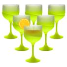 Kit 6 Taças Neon Degradê 500ml Jogo Para Servir Gin Drinks Caipirinha Cerveja Vinho Suco Cores Brilha No Escuro Para Festa Churrasco Praia
