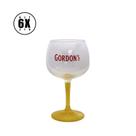 Kit 6 Taças para Gin Gordon's 600ml Original Amarelo Rosa