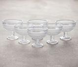 Kit 6 Taças Sobremesa 375ml Cristal Elegante Mesa Posta Transparente Kit 6 Taças Sobremesa 375ml Cristal Elegante Mesa Posta Transparente