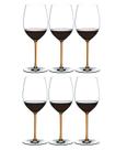 Kit 6 Taças Vinho Riedel Fatto a Mano Merlot Haste Colorida