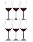 Kit 6 Taças Vinho Riedel Fatto a Mano Merlot Haste Colorida