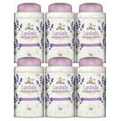 Kit 6 Talco Perfumado Alma De Flores Lavanda 100G - Memphis