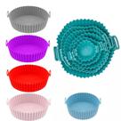 Kit 6 Tamanho Forma Antiaderente em Silicone Reutilizável Air Fryer