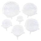Kit 6 Tampas de Silicone Ajustáveis Reutilizáveis, Vedação Hermética, Uso em Freezer e Microondas