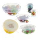 Kit 6 Tampas De Silicone Reutilizável Universal Elástica Multiuso Transparente