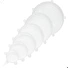 Kit 6 Tampas Silicone Universal Pote Panela Forma Reutilizável Elástico