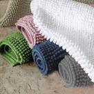 Kit 6 Tapetes de Banheiro Antiderrapante Absorvente Microfibra Bolinha Sortidos