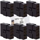 Kit 6 Terminal Conector 8 Vias Trava Macho Fêmea Technoise