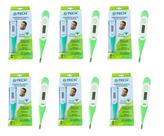 Kit 6 Termometros G-tech Axilar Flexível Digital Verde