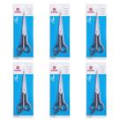 Kit 6 Tesouras de Cabelo Mundial Aço Inox Flex Fio Laser 7 Polegadas