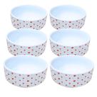 Kit 6 Tigela Bowl Cumbuca Sopa Sorvete 300ml - Porcelana Decoração:Poá preto