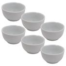 Kit 6 Tigela Cumbuca Porcelana Branca 500ml Sopas Caldos Feijoada Refratário Açaí Feijoada Feijão Amendoins Petiscos