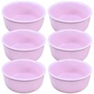 Kit 6 Tigela Molhadeira Redonda Rosa 120ml - Porcelana