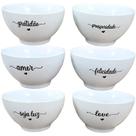 Kit 6 Tigelas Cumbucas para Servir Sopa e Açaí 500ml - Porcelana de Alta Qualidade