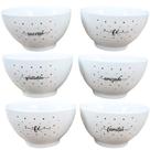 Kit 6 Tigelas Cumbucas para Servir Sopa e Açaí 500ml - Porcelana de Alta Qualidade