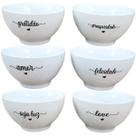 Kit 6 Tigelas Cumbucas Servir Sopa Açai 500ml - Porcelana
