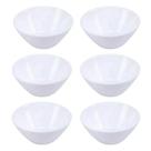 Kit 6 Tigelas De Vidro 390ml Opaline Para Caldos Sobremesa Branco